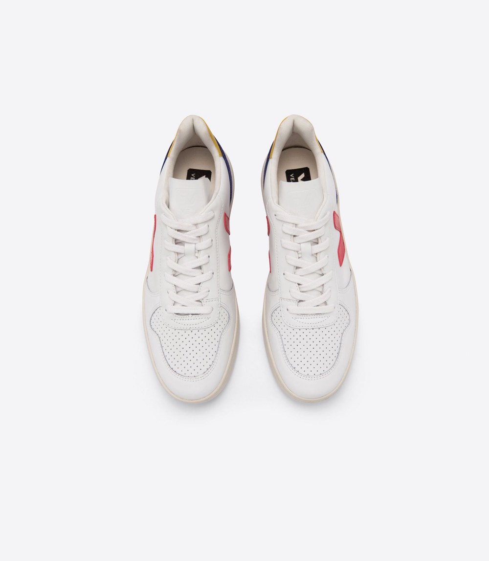 Veja Trainers Womens White - V-10 Leather - CXBG-26315